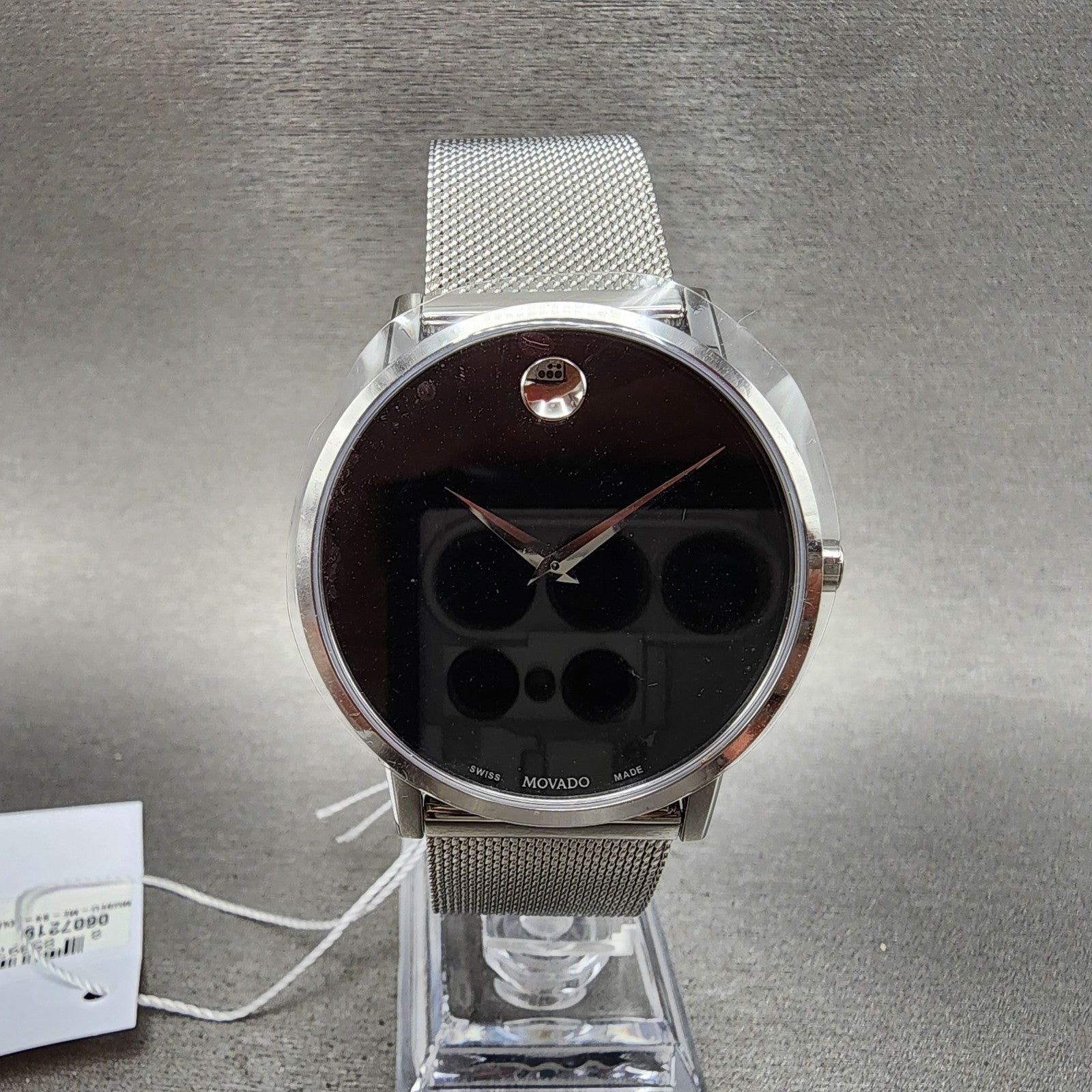 Movado Museum Classic Watch Men 39mm Black Dial Stainless steel Round 06072190