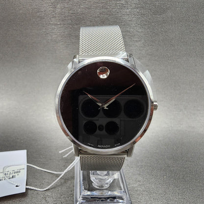 Movado Museum Classic Watch Men 39mm Black Dial Stainless steel Round 06072190
