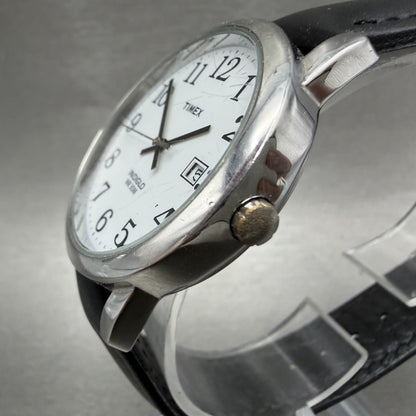 Timex Easy Reader Watch Men 35mm White Dial Silver Tone Round New Battery2