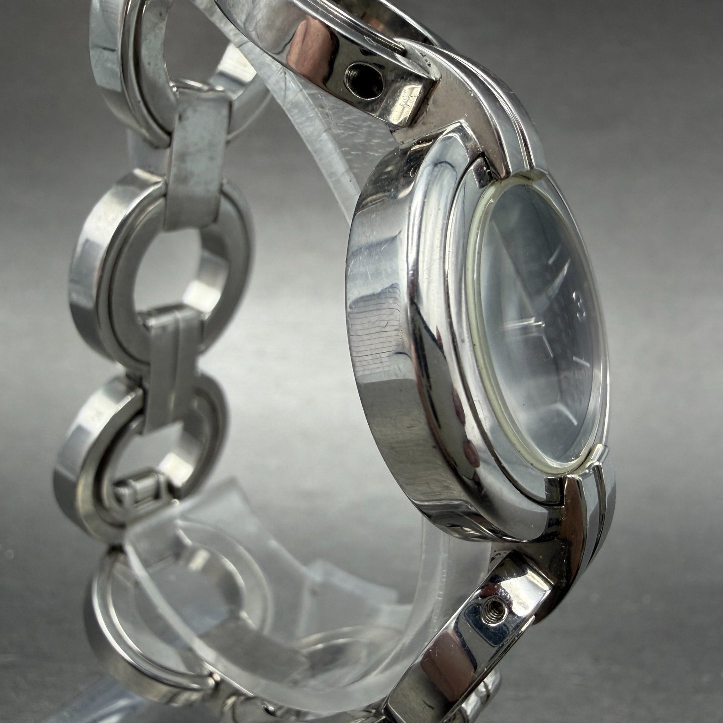 Fossil Watch Women 26mm Black Dial Silver Tone Round ES2581 New Battery3