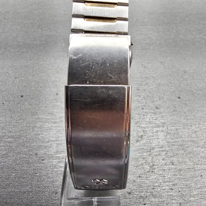 Seiko SQ Watch Men 34mm White Dial Two Tone Daydate Oval 7123-5250 New Battery8