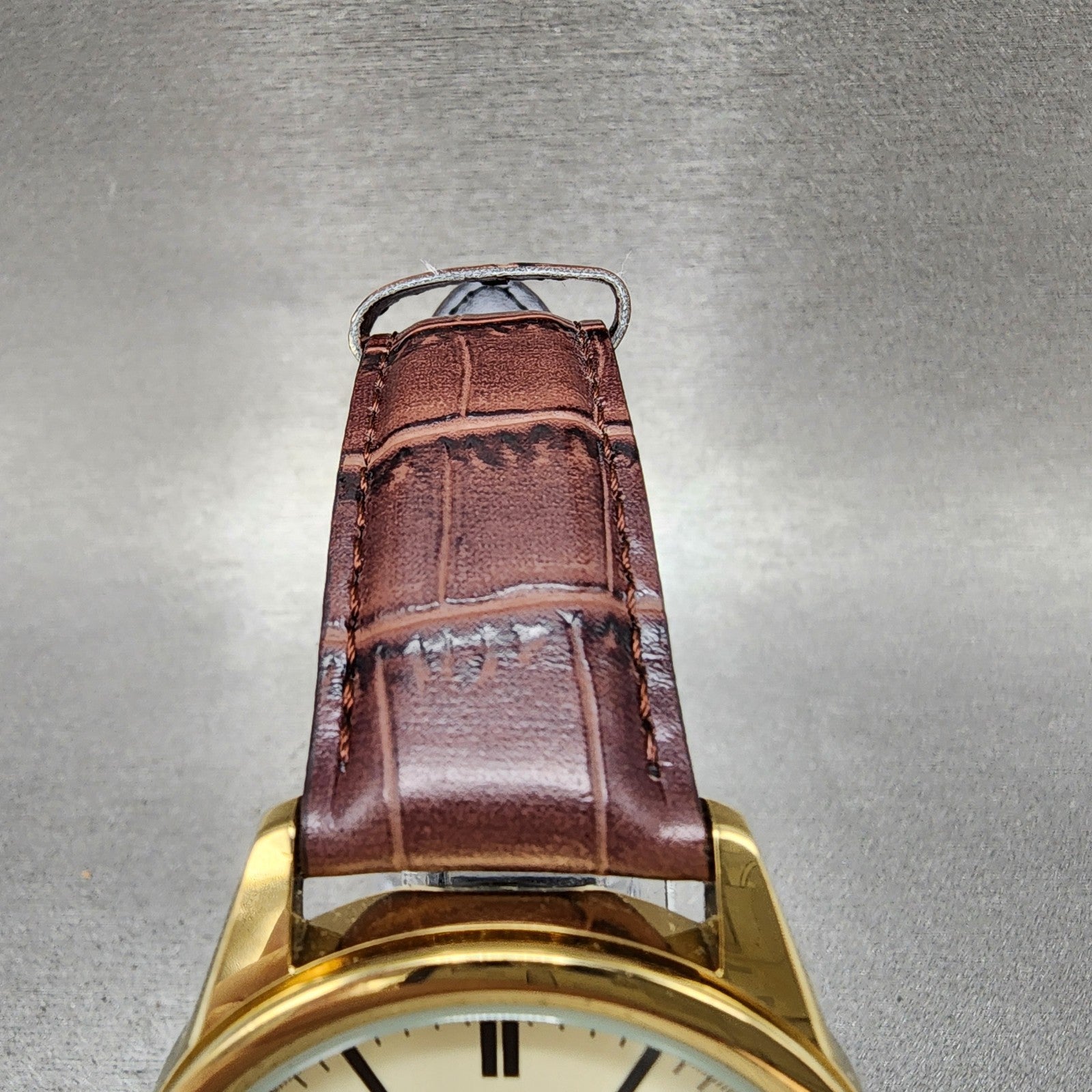 Casio MTPV005 Watch Men 40mm Cream Dial Gold Date Round Leather New Battery4