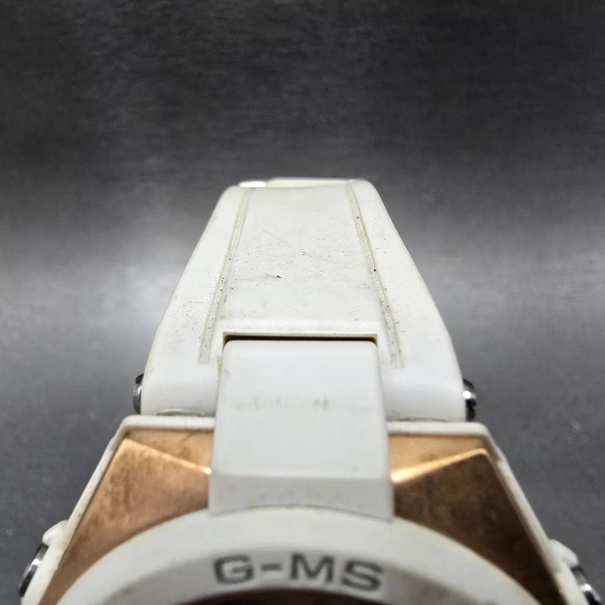 Casio Baby-G MSG-W100 Watch Women 41mm White Rose Gold Alarm Chrono Solar Works4