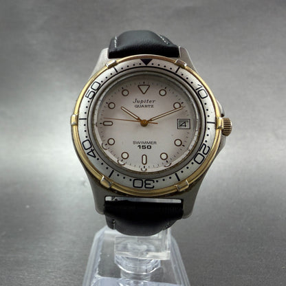 Orient Jupiter Dive Watch Men 36mm Silver Dial Two Tone Date Round New battery5