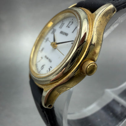 Citizen Reguno Solar Watch Women 24mm White Dial Gold Tone E031-S028256 Runs2