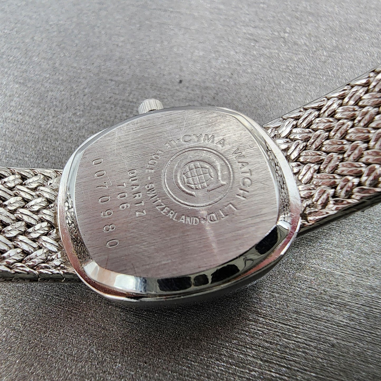 Cyma Watch Women 21mm Silver Dial Silver Tone Oval 706 Mesh Band PARTS10