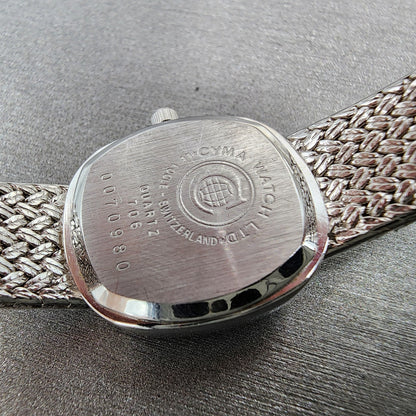 Cyma Watch Women 21mm Silver Dial Silver Tone Oval 706 Mesh Band PARTS10