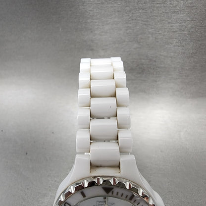 Daniel Steiger Dive Watch Women 38mm MOP Dial White Ceramic Date Round New Batt4