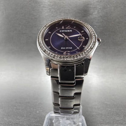 Citizen Silhouette Eco-Drive Watch Women 29mm Blue Dial Steel Date  FE1140-86L7