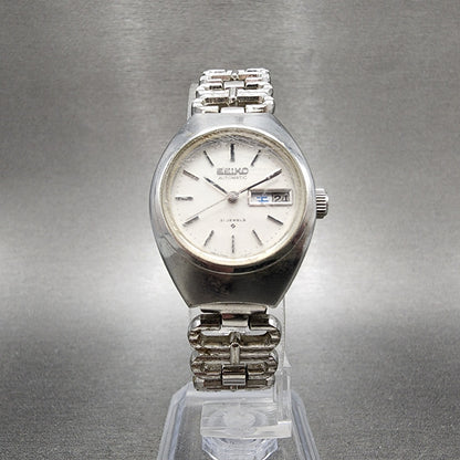 Seiko Automatic Watch Women 24mm Silver Dial Silver Tone Daydate 27060090 Runs5