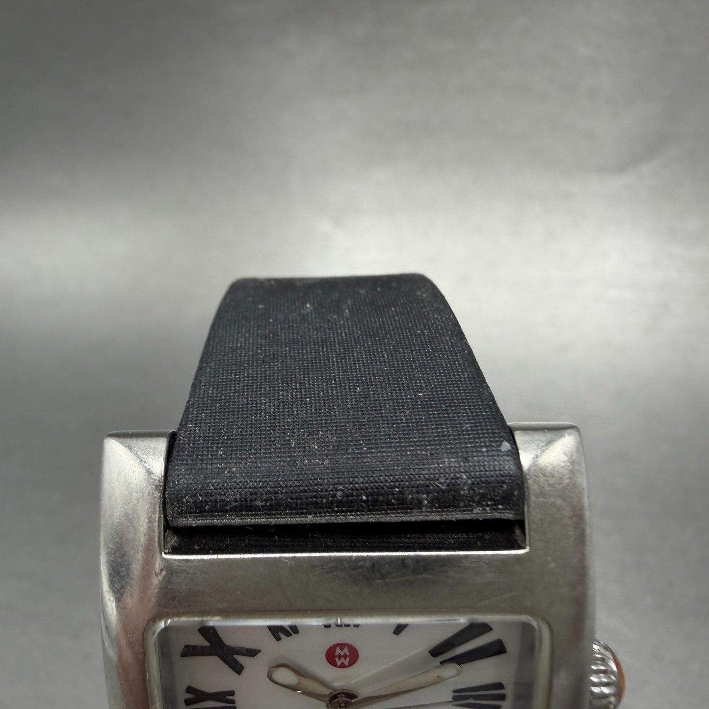 Michele MW2 Watch Women 29mm MOP Dial Steel Rectangle MW07B00 New Battery4