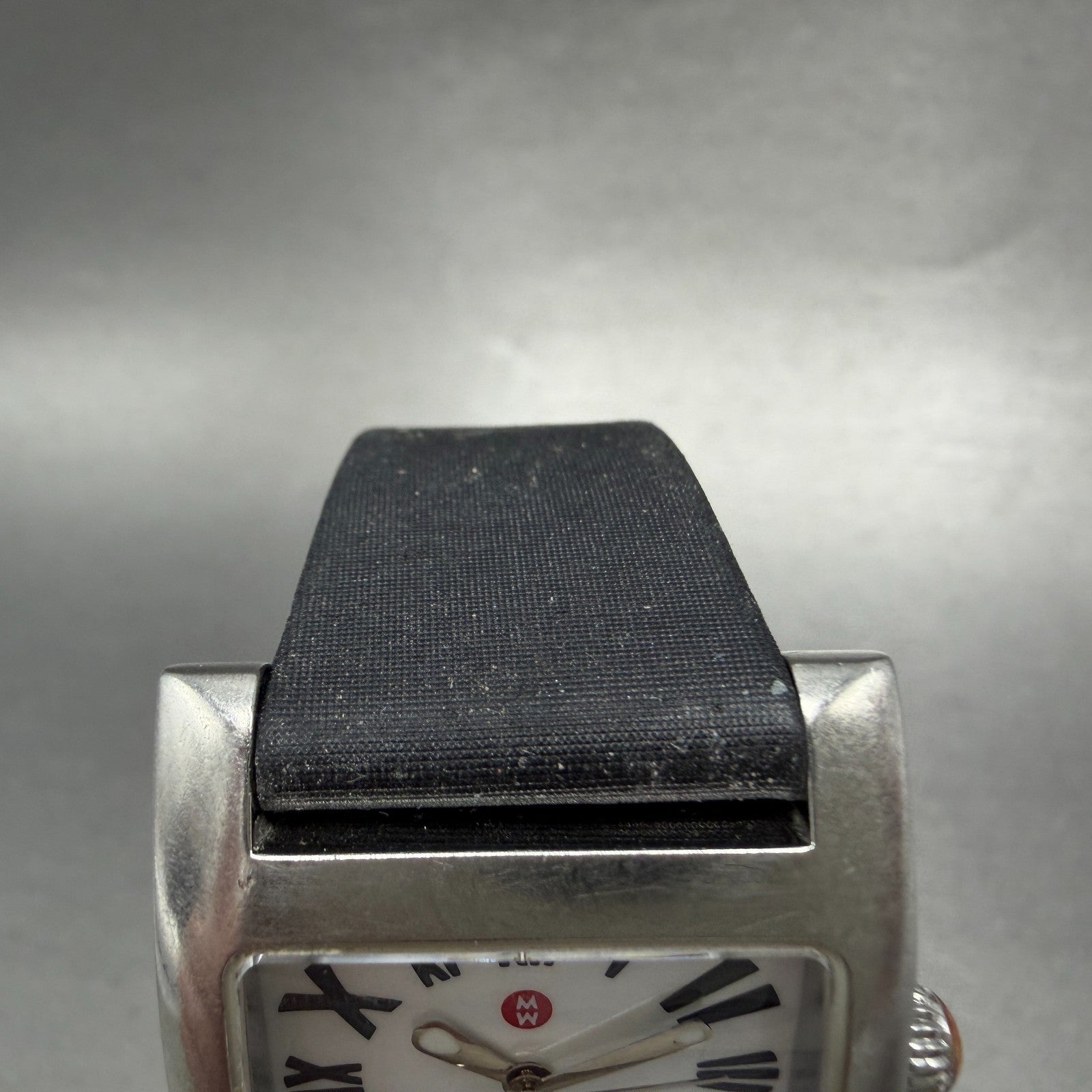 Michele MW2 Watch Women 29mm MOP Dial Steel Rectangle MW07B00 New Battery4