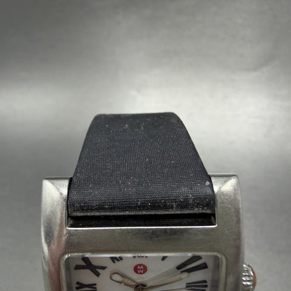 Michele MW2 Watch Women 29mm MOP Dial Steel Rectangle MW07B00 New Battery4