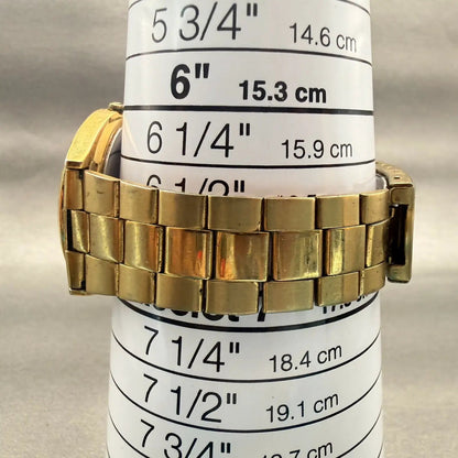Pulsar Railroad Approved Watch Men 36mm White Dial Gold Daydate V733-9A40 NewBat9