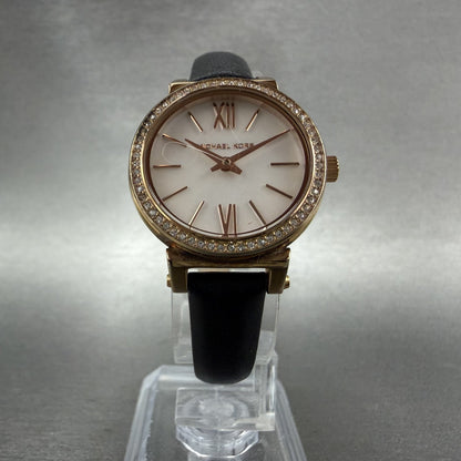 Michael Kors Sofie Watch Women 26mm MOP Dial Rose Gold Tone Round New Battery5