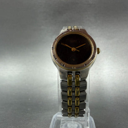 Citizen Watch Women 22mm Black Dial Two Tone Round 5930-K04964 New Battery VTG5