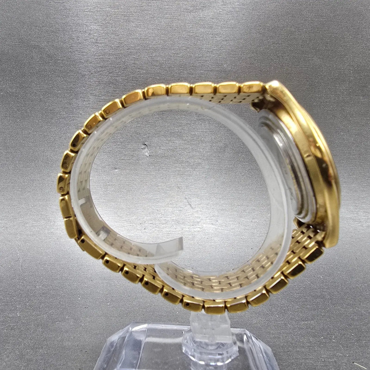 Wittnauer TTC Longlife Watch Men 35mm White Dial Gold Tone Date KW0550 0705 PART9