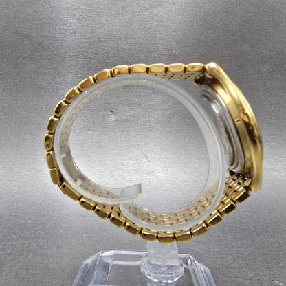 Wittnauer TTC Longlife Watch Men 35mm White Dial Gold Tone Date KW0550 0705 PART9