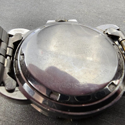 Wittnauer Dive Watch Men 38mm White Dial Two Tone Date Round New Battery VTG9