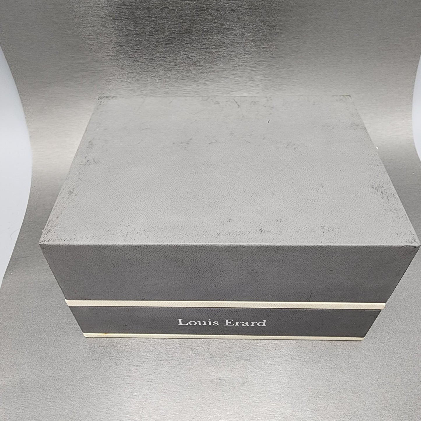 Louis Erard Watch Box Faux Leather Gray & Cream Manual & Warranty Card5