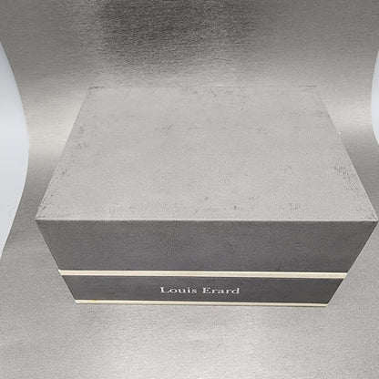 Louis Erard Watch Box Faux Leather Gray & Cream Manual & Warranty Card5