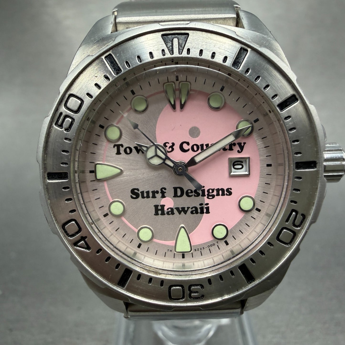 Orient Town & Country Dive Watch Women 32mm Pink Dial Steel Date SZ23-Q0 New Bat0