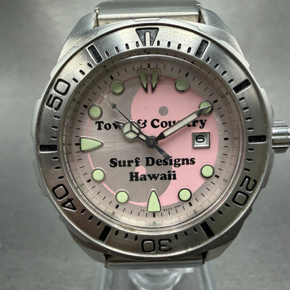Orient Town & Country Dive Watch Women 32mm Pink Dial Steel Date SZ23-Q0 New Bat0