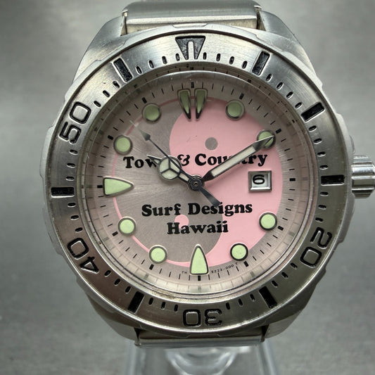 Orient Town & Country Dive Watch Women 32mm Pink Dial Steel Date SZ23-Q0 New Bat0