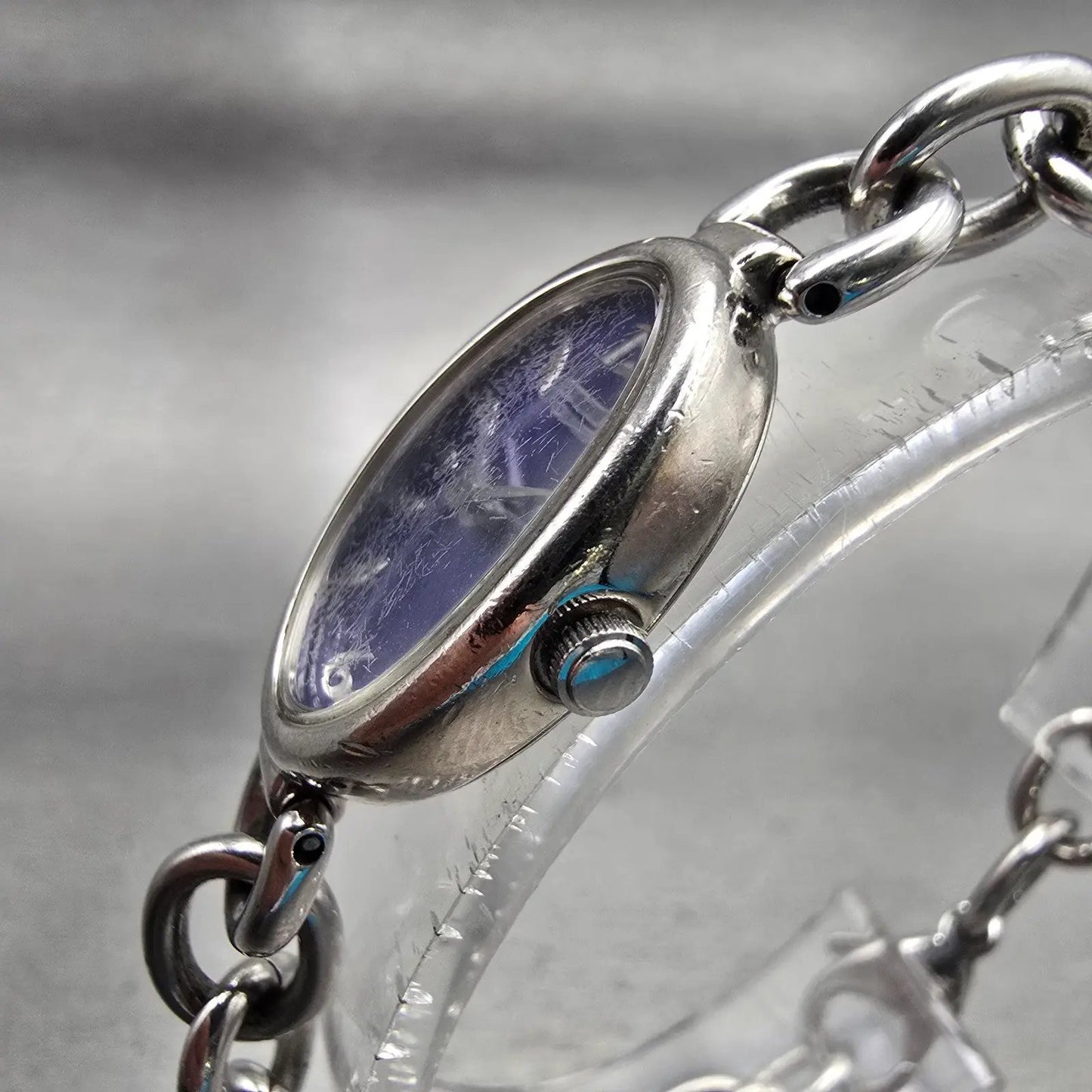 Citizen Watch Women 16mm Blue Dial Silver Tone Oval 5421-S011426 New Battery2