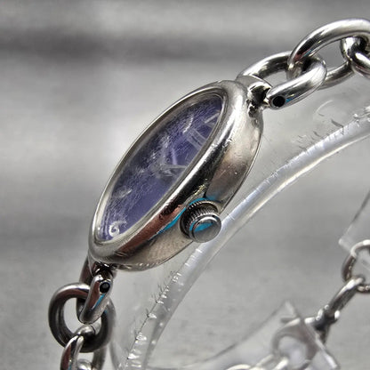 Citizen Watch Women 16mm Blue Dial Silver Tone Oval 5421-S011426 New Battery2