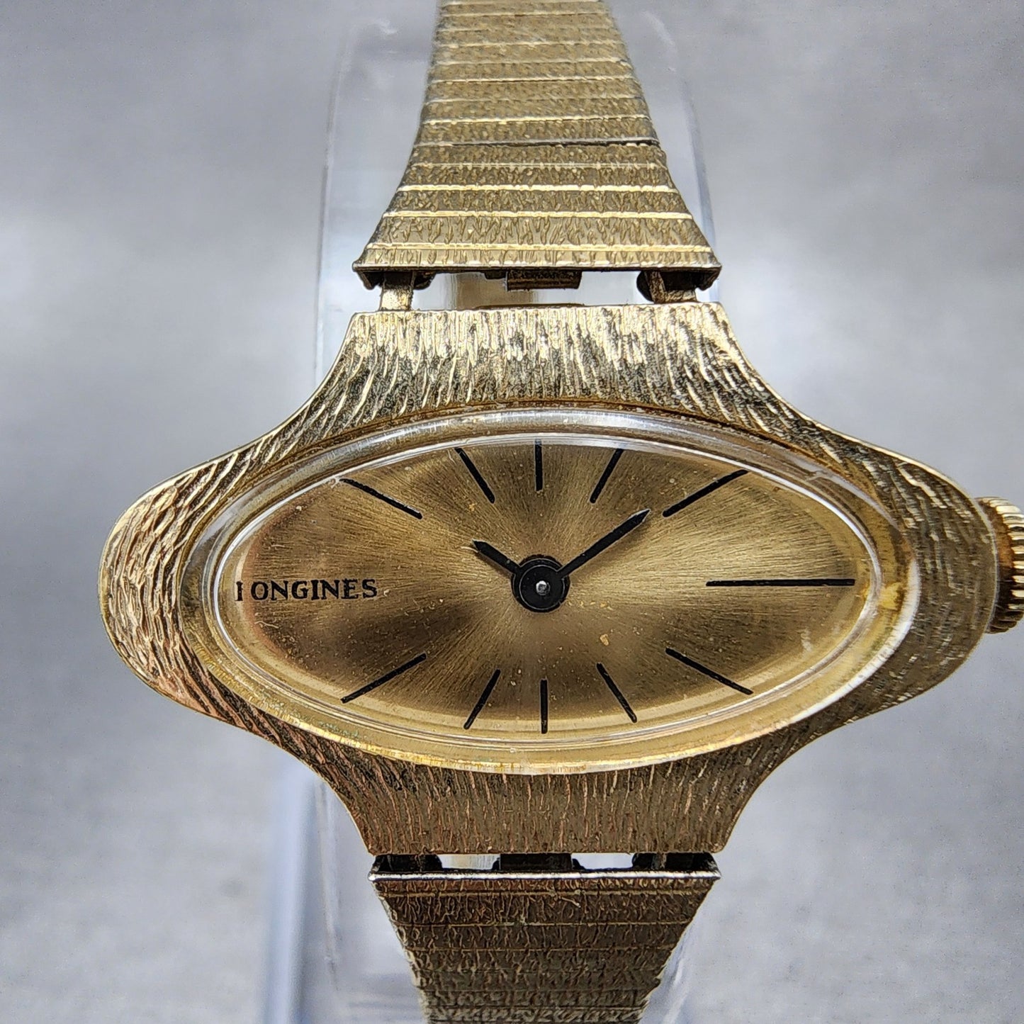 Longines Watch Women 28mm Gold Dial 10K Gold Filled Oval Manual Wind Runs VTG1