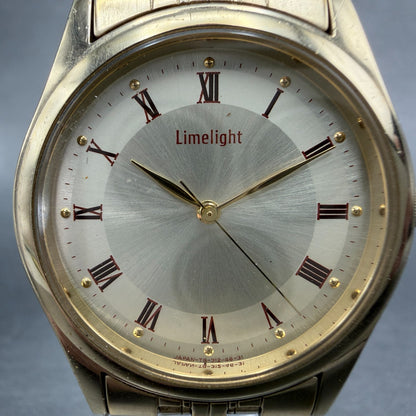 Rioch Limelight Watch Unisex 32mm Champagne Dial Gold Tone Round New Battery1