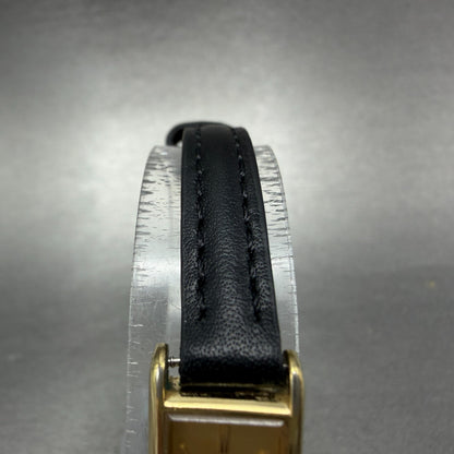 Seiko Tank Watch Women 12mm Champagne Dial Gold Tone 2E20-5239 New Battery NJHD4