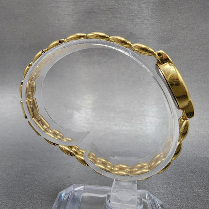 Bulova Watch Women 17mm Champagne Dial Gold Tone Oval 92H51 New Battery8