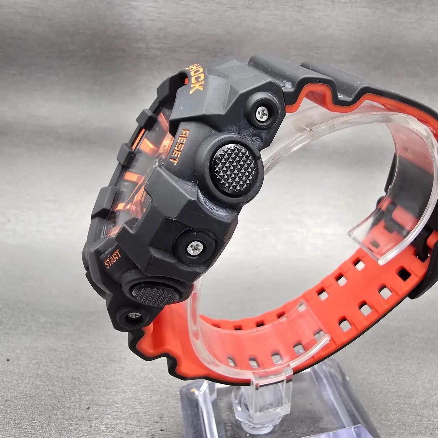 Casio G-Shock GA-700BR Watch Men 53mm Orange Dial Black Chrono Alarm New Battery2