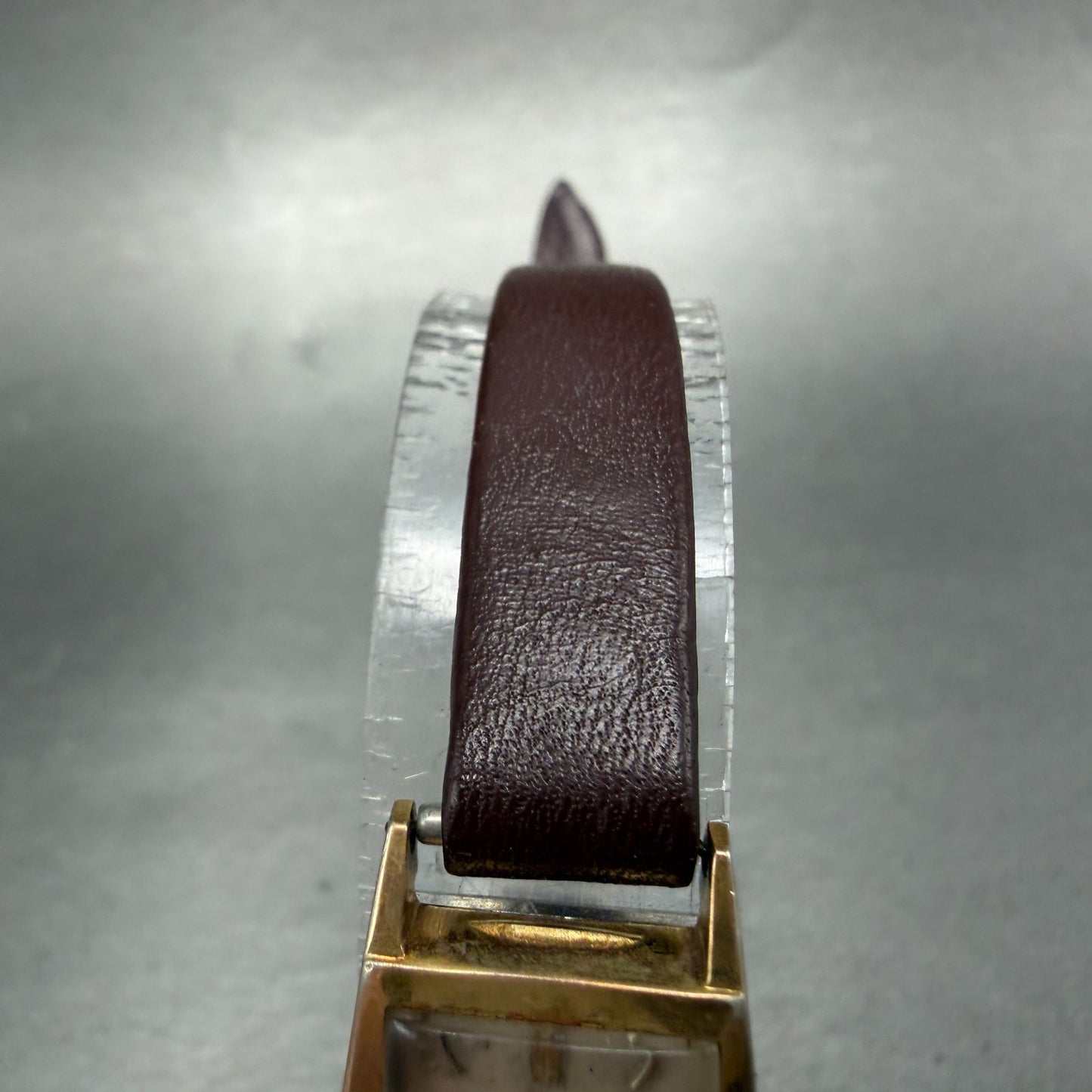 Seiko Merit Tank Watch Women 16mm White Dial Gold Tone Manual Hexagon 5222 Runs4