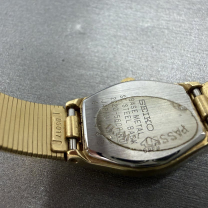 Seiko Watch Women 16mm Brown Dial Gold Tone Round 2C205600 New Battery9