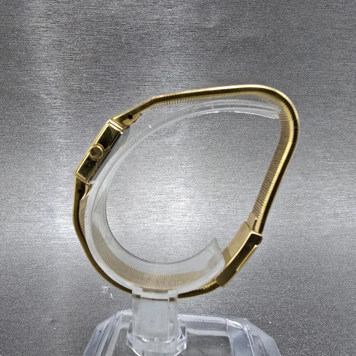 Seiko Lassale Watch Women 13mm White Dial Gold Hexagon Diamond 1E50-5039 PARTS7