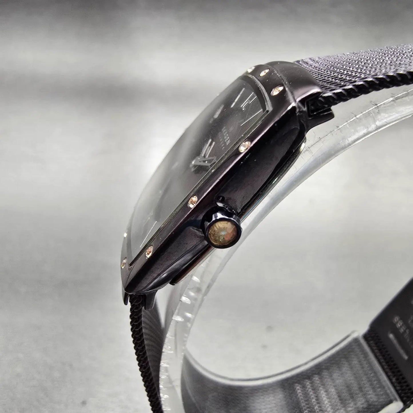 Skagen Watch Women 23mm MOP Dial Brown Tone Gemmed Rectangle 396XXSM New Battery2