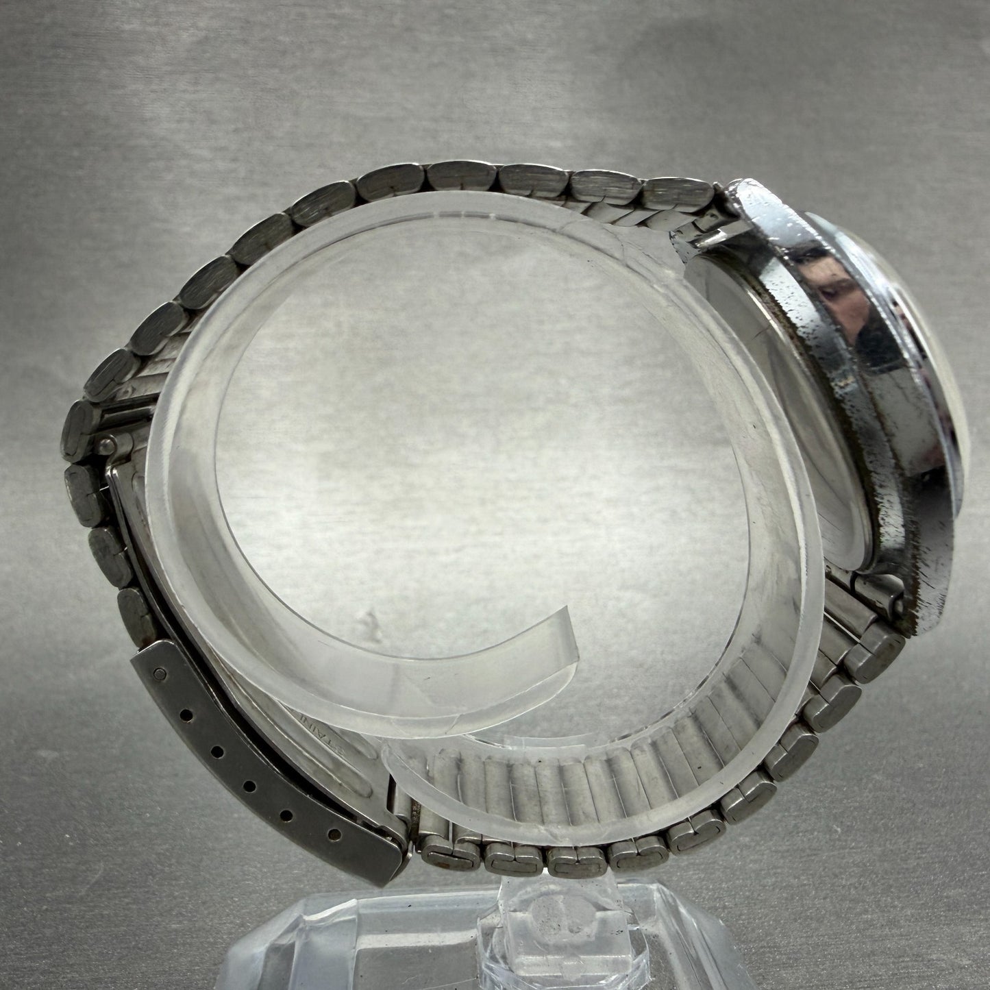 Seiko School Time Watch Men 33mm Silver Dial Steel Date Manual 5000-6000 Runs8