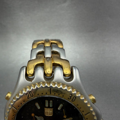 Elgin Dive Watch Men 39mm Black Dial Two Tone Ana Digi Alarm Chrono FK-698 PARTS5