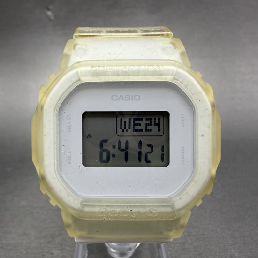 Casio Baby-G BGD-501 Watch Women 40mm Digital White Clear Alarm Chrono New Batt0