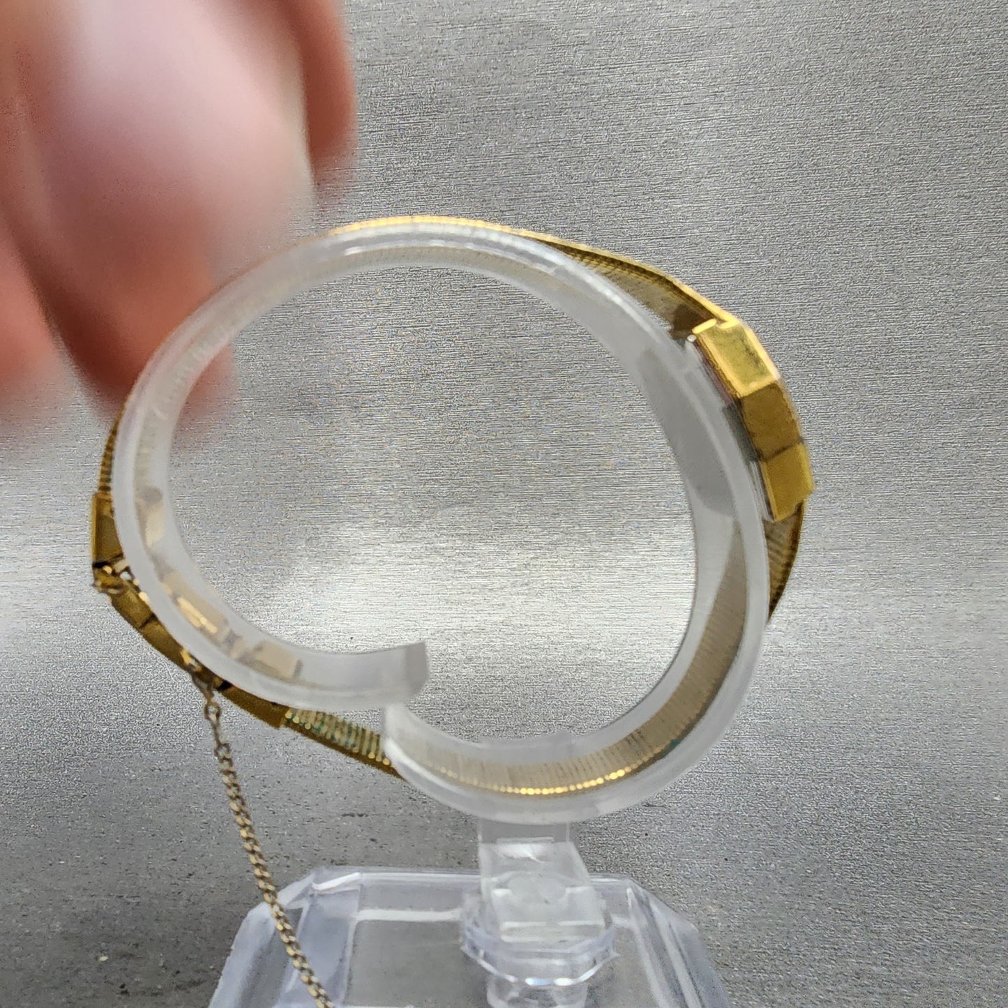 Hamilton Watch Women 26mm Gold Dial Gold Octagon 9220 New Battery Vintage8