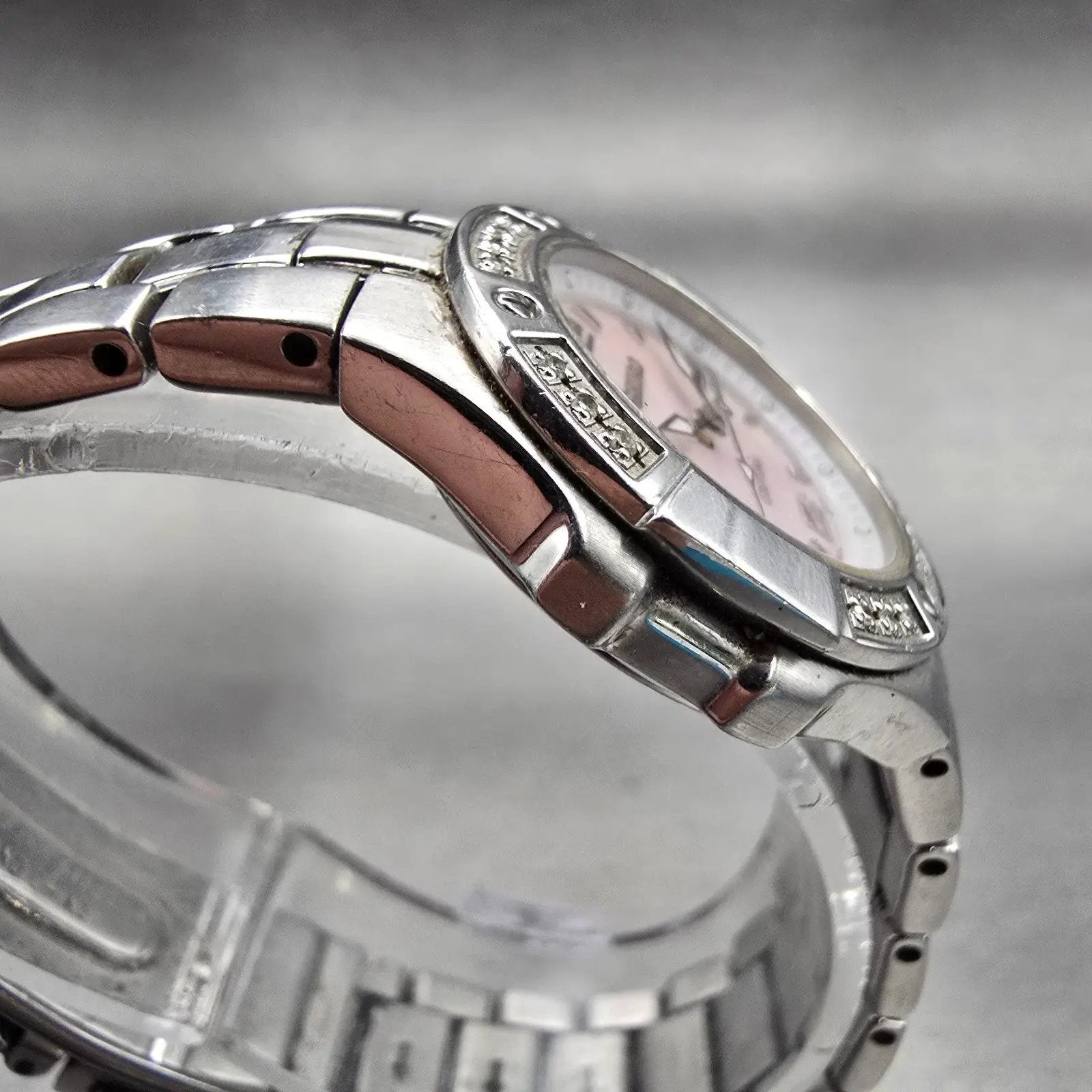 Seiko Coutura Watch Women 26mm MOP Dial Silver Tone Diamonds 7N82-0CG0 New Batt3
