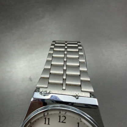 Casio MQ-336 Watch Men 33mm White Dial Silver Tone Round New Battery Vintage PL35