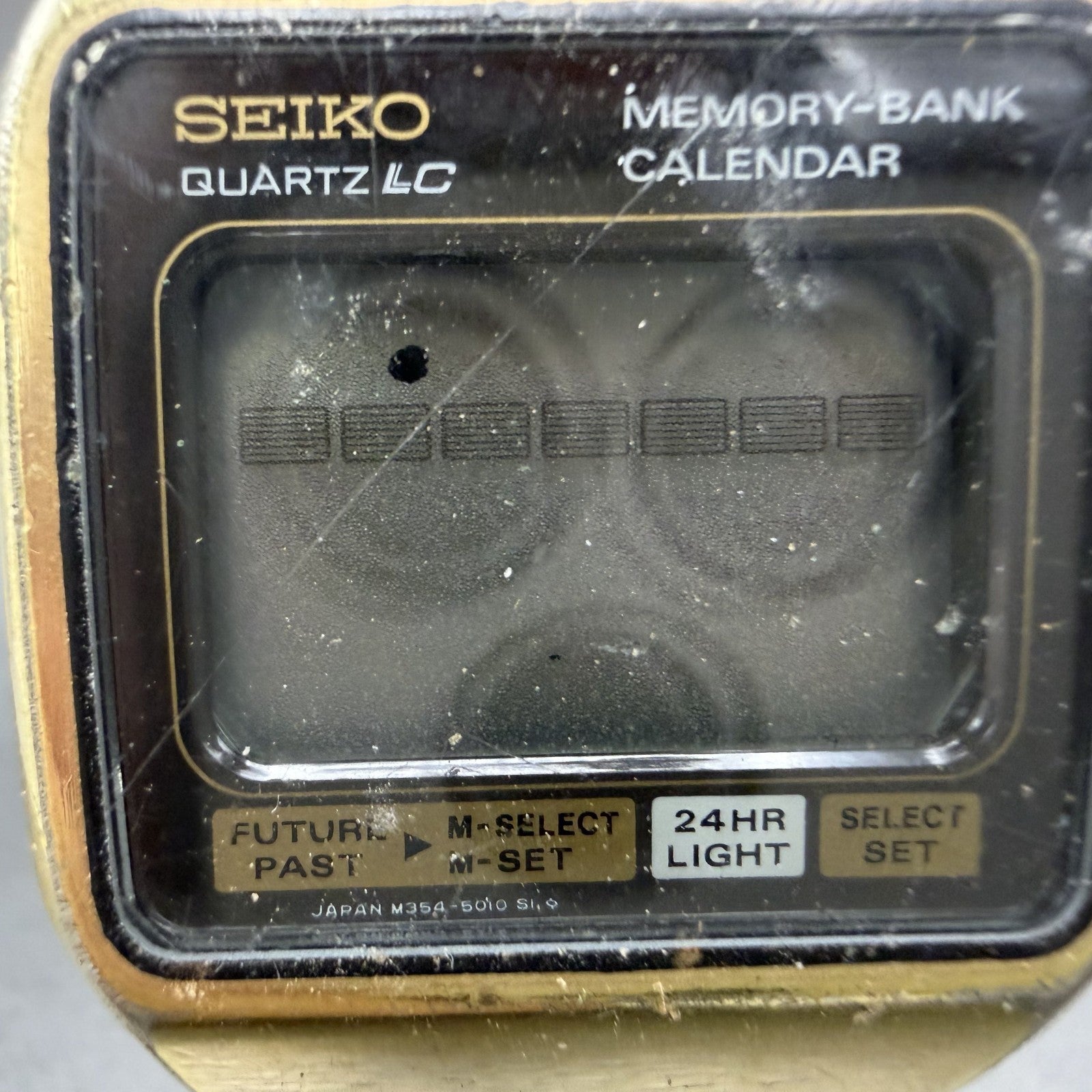 Seiko Memory Bank Calendar Digital Watch Men 34mm Two Tone VTG M354-5019 PARTS2