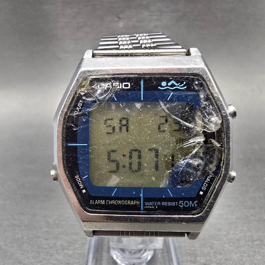 Casio AA-92W Thunder Watch Men 35mm Digital Silver  Alarm Chrono READ!!!!! PARTS0