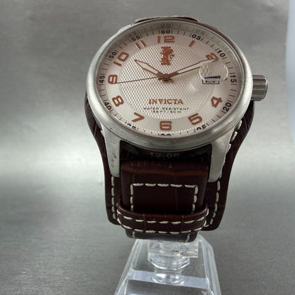 Invicta I Force Watch Men 44mm White Dial Steel Date Round 12552 New Battery5