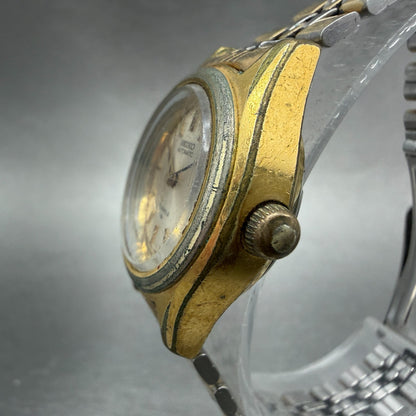 Seiko Automatic Watch Women 25mm Champagne Dial Gold Tone Date 2205-0691 PARTS3