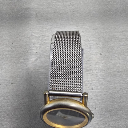 Skagen Denmark Watch Women 25mm Silver Dial Two Tone Round Mesh Band New Battery4